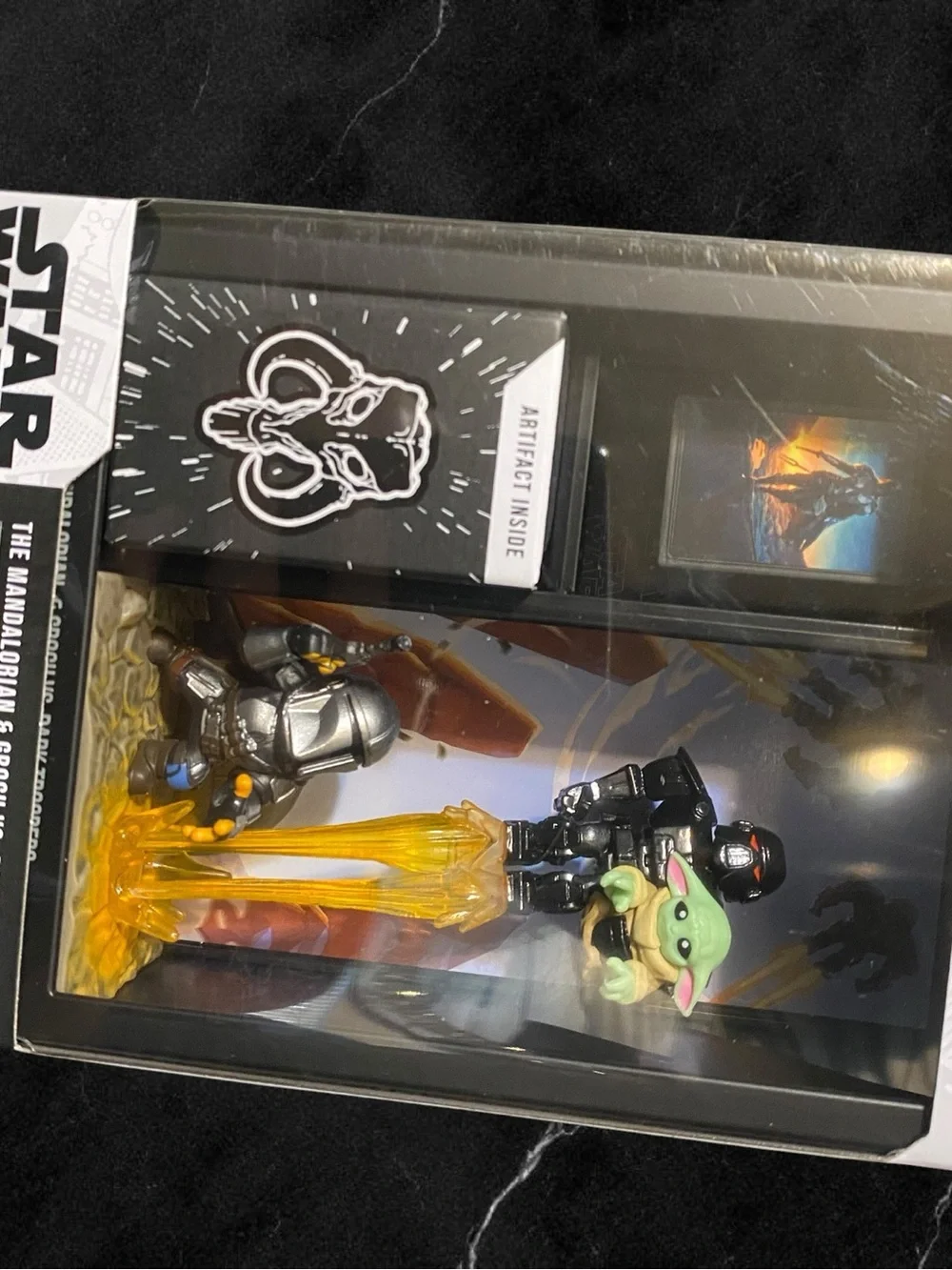 Star Wars SW06 The Mandalorian & Grogu vs. Dark Troopers - Black